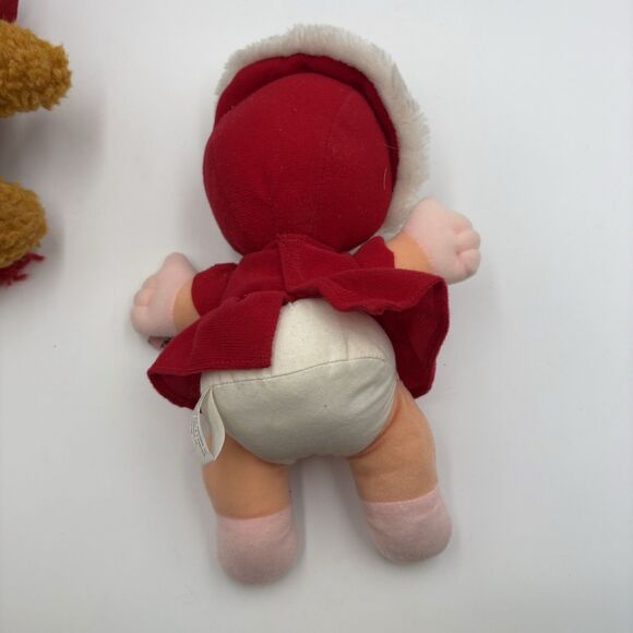 McDonald's Jim Henson Muppet Babies Christmas Miss Piggy & Fozzie Bear Plush NWT - Picture 5 of 6